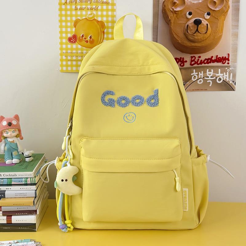 Schoolbag New Casual Student School Bag Women's ins Niche Simple Large Capacity Versatile Alphabet Junior High School Student Backpack