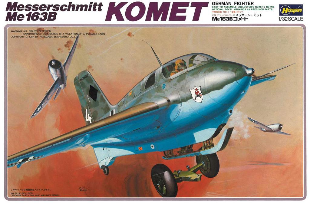 Hasegawa German Air Force Me163B Komet Plastic Model S4X 1/32