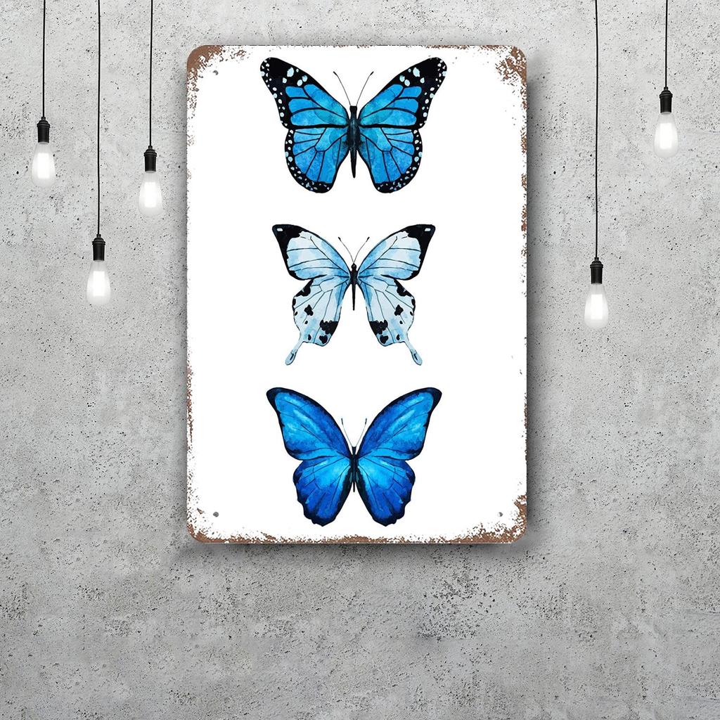 butterfly Decor Vintage Metal Signs Tin Signs Captain Poster Decor for Bar Pub Club Man Cave Wall Decoration