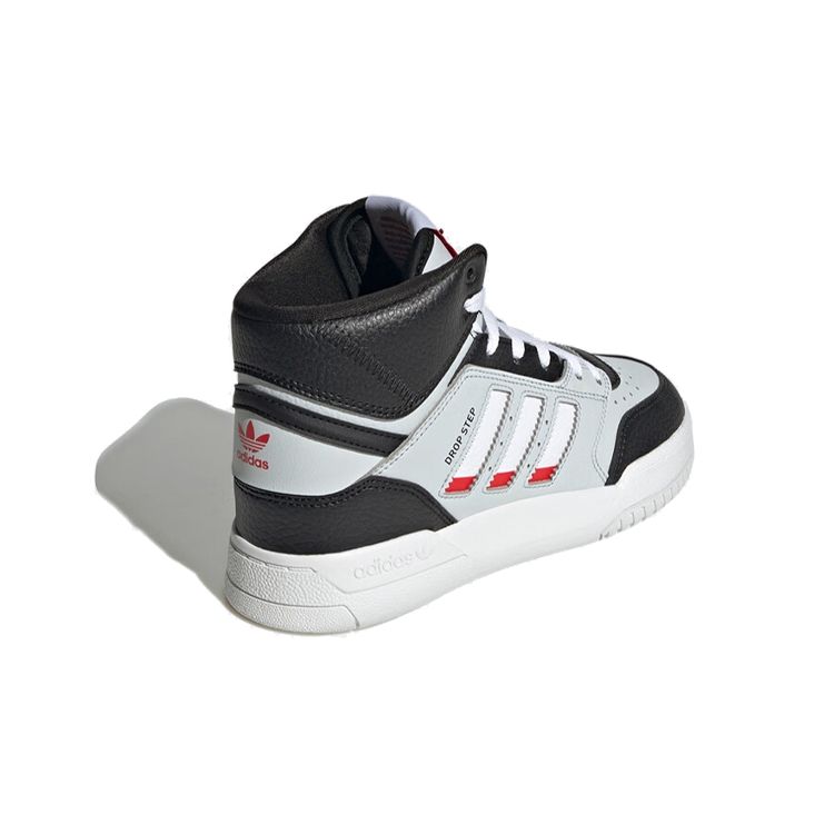Adidas Originals Drop Step Casual Durable High-Top Kids Skate Shoes Kids Sneakers Gray Black HP7799
