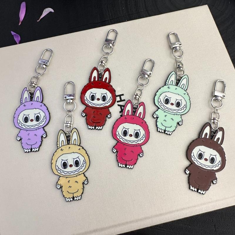 

Cartoon Doll Keychain Girls Backpack Pendant Decoration Car Keyring Gift коричневий