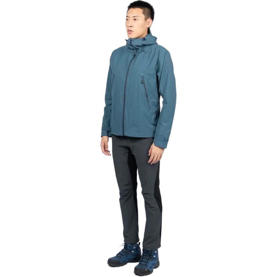 DECATHLON MH500 Lightweight Waterproof Windproof Breathable Rainproof Jacket Men's Dark Blue Brick Color