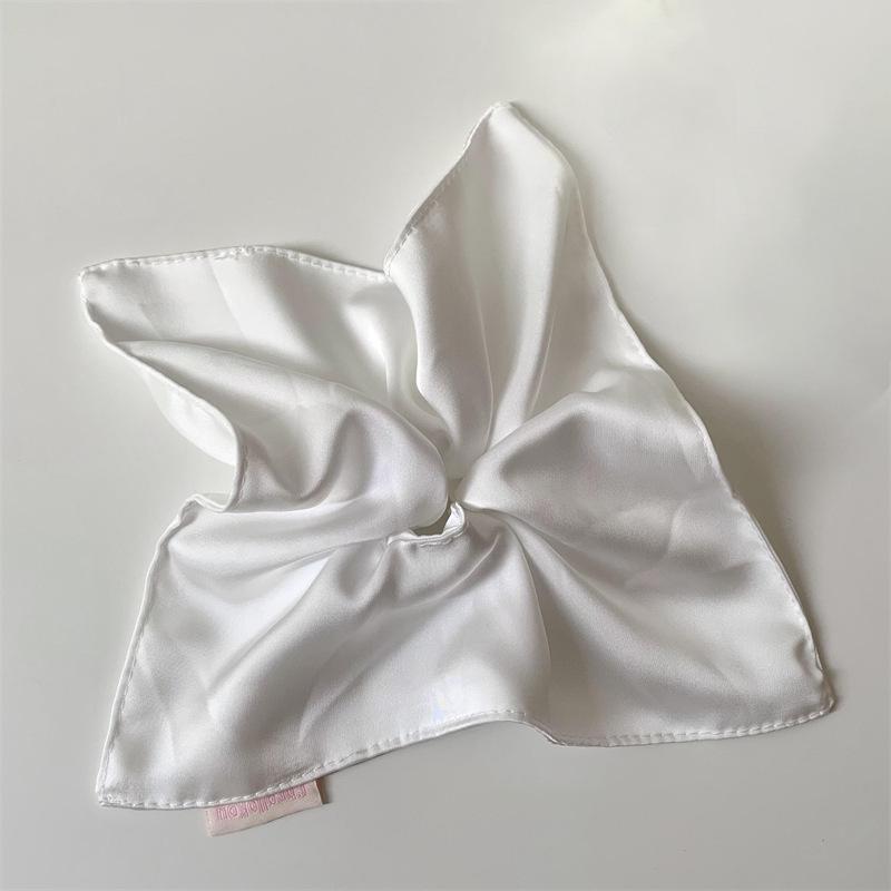 "Hochwertiges Seiden-Haarband": Eleganter Unifarbener Look, Seidiger Griff, Hohe Elastizität, Vielseitiges Quadratisches Schaldesign für Damen"