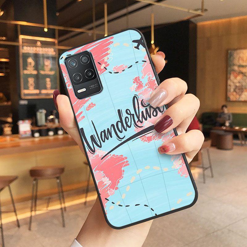 Funda Travelling World Map Travel Plans Phone Cover For Oppo Realme 8Pro 6PRO 6i 7pro 9i 9pro C11 C21 C25Y C25S C3 Q3S XT Cases