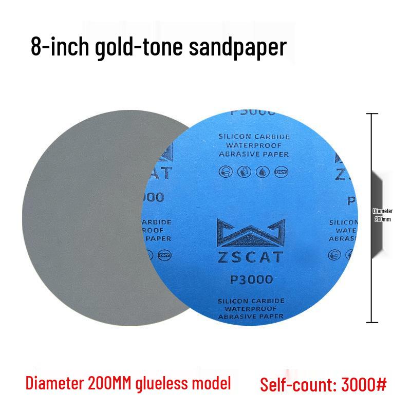 Adhesive-Backed 8" & 9" Metallographic Sandpaper for Wet Polishing