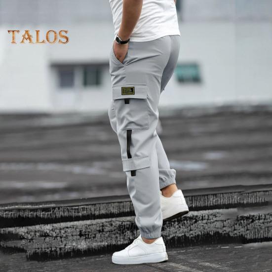 Cargohose für Herren mit mehreren Taschen im High-Street-Stil, Retro-Hose mit Knöchelband und Kordelzug in der Taille, für den täglichen Gebrauch im Freien und bei der Arbeit