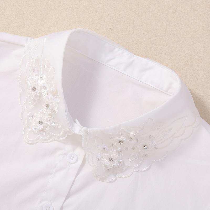 Fake Collar Women'S Fake Collar Versatile Organza Fake Collar Spring And Autumn Sweater Decorative Collar Large Size Fake Shirt Collar