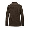 Giacca autunno-primavera da uomo tinta unita manica lunga risvolto sciolto monopetto multi tasche bottoni giacca cappotto autunno-primavera