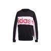 adidas Originals Trefoil Sweatshirt Large Logo Color Block American Style Women Sweatshirt Black FH7563
