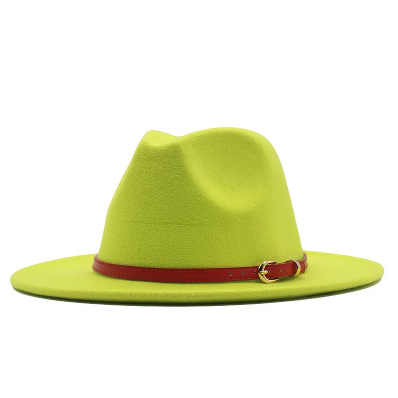 Women's Wool Fedora Hat with Flat Brim - Autumn/Winter Accessory in Solid Black Jazz Style