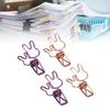 100Pcs Bunny  Clips Hollow Out Strong Clamping Sturdy Metal Cute Paper Clips for Documents Clo