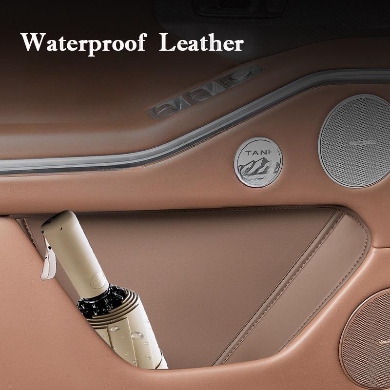 For Tank 700 Hi4-T 2026 2026 Car Door Slot Mats Leather Protective Pad Door Groove Mat Storage Barrel Interior Accessories