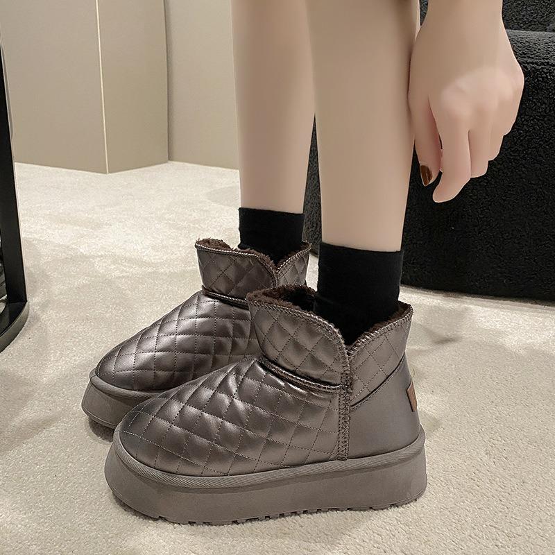 Grubopodeszwowe Śniegowce Damskie Nowe Zimowe Wodoodporne i Antypoślizgowe Ocieplane Zagęszczone W Stylu Zagranicznym Ciepłe Bawełniane Buty Damskie