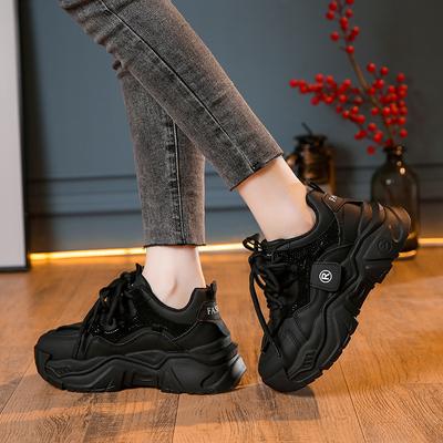 Autumn New Platform Dad Shoes Autumn and Winter Velvet Small Sports and Leisure Shoes