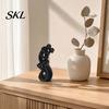 Minimalist Couple Decor 3D Printed Tango Dancer Statue, Abstract Art Figurine with Elegant Ballroom Pose, Modern Stable Base Statue Home Sculpture for