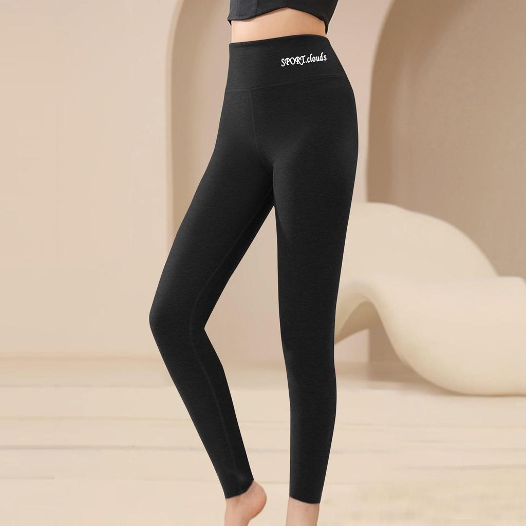 Women's High Waist Casual Pants Solid Color Leggings Long Trousers Running Winter and Fall