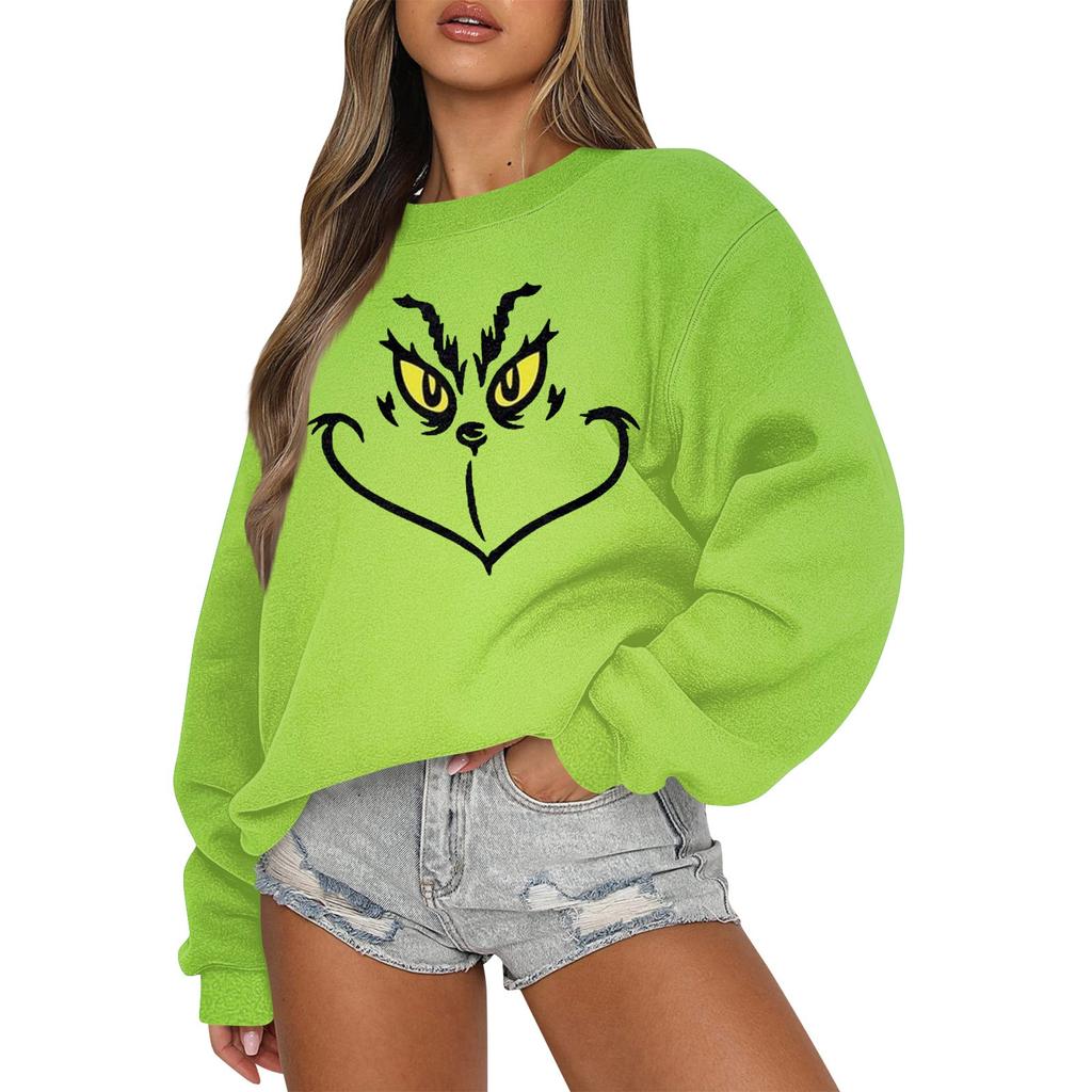 Frauen Herbst Winter Tops Damen Langarm Sweatshirt Casual Crewneck Loose Fit Pollover Fleece Tops