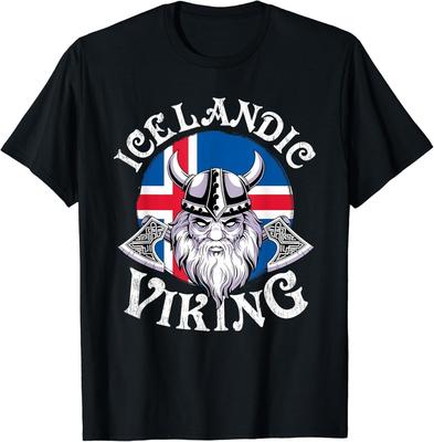 Islandais Viking Drôle Drapeau Islande Tenue d'Enthousiaste Nordique Cadeau T-Shirt Unisexe