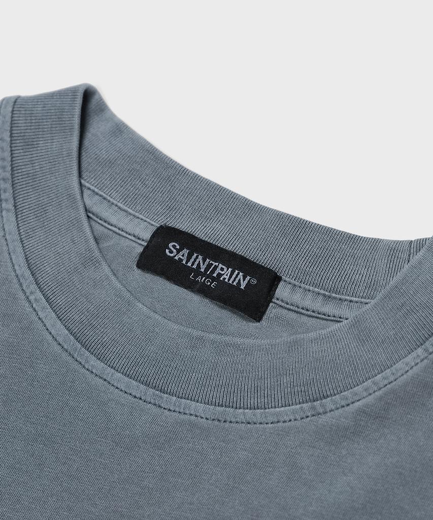 SAINTPAIN Sp Metal Pigment Short Sleeve T-Shirt Blue