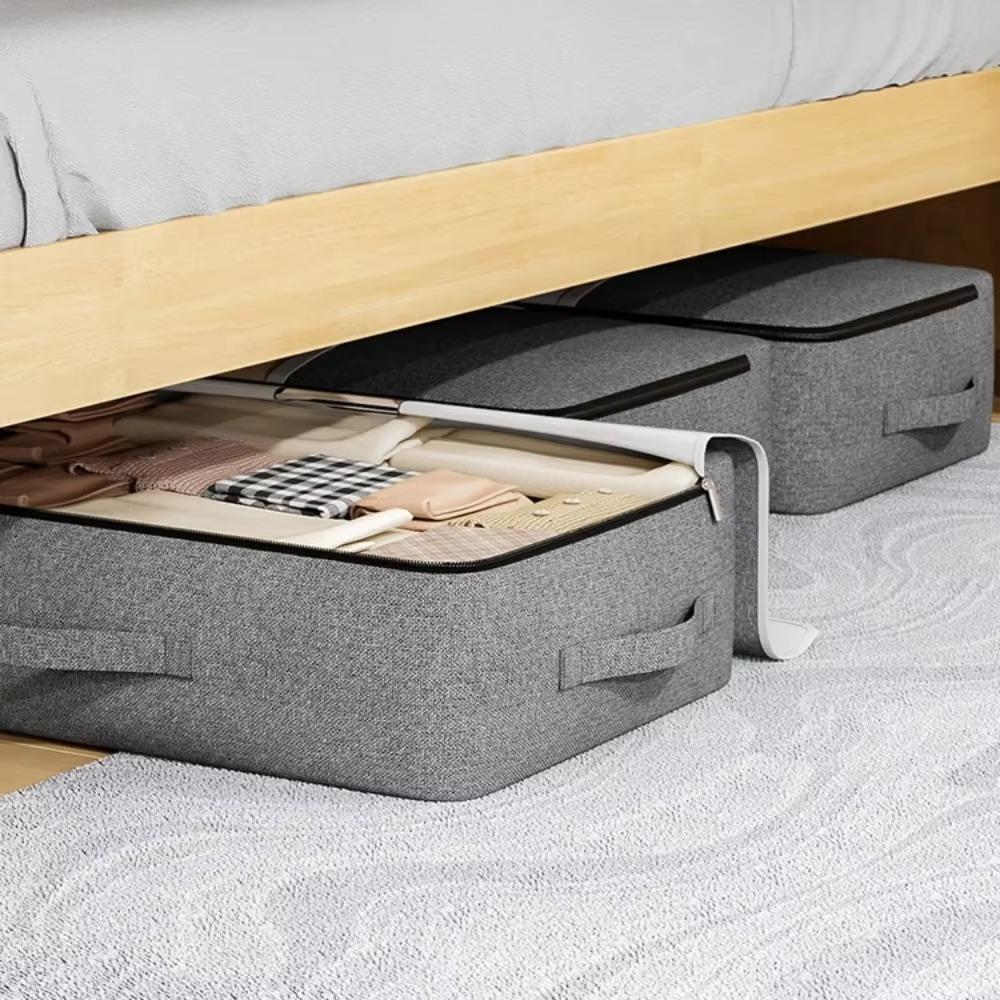 Underbed Storage Bag Moisture-Proof Clothing Storage Foldable Dustproof and Widening and Thickening Handle Home Organizer Bags