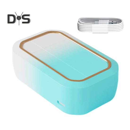Ultrasonic Contact Lens Cleaner with 4 Timing Modes 360-degree High-Frequency Vibration USB Rechargeable Contact Lens Cleaner Machine