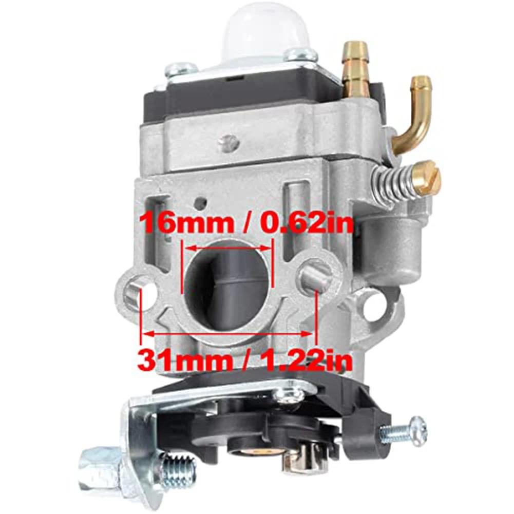 15mm Carburetor W/Gasket For 2-stroke Engine For 50cc 52cc 49cc 47cc 43cc 33cc Lawn Mower Engines Brush Cutter Grass Trimmer