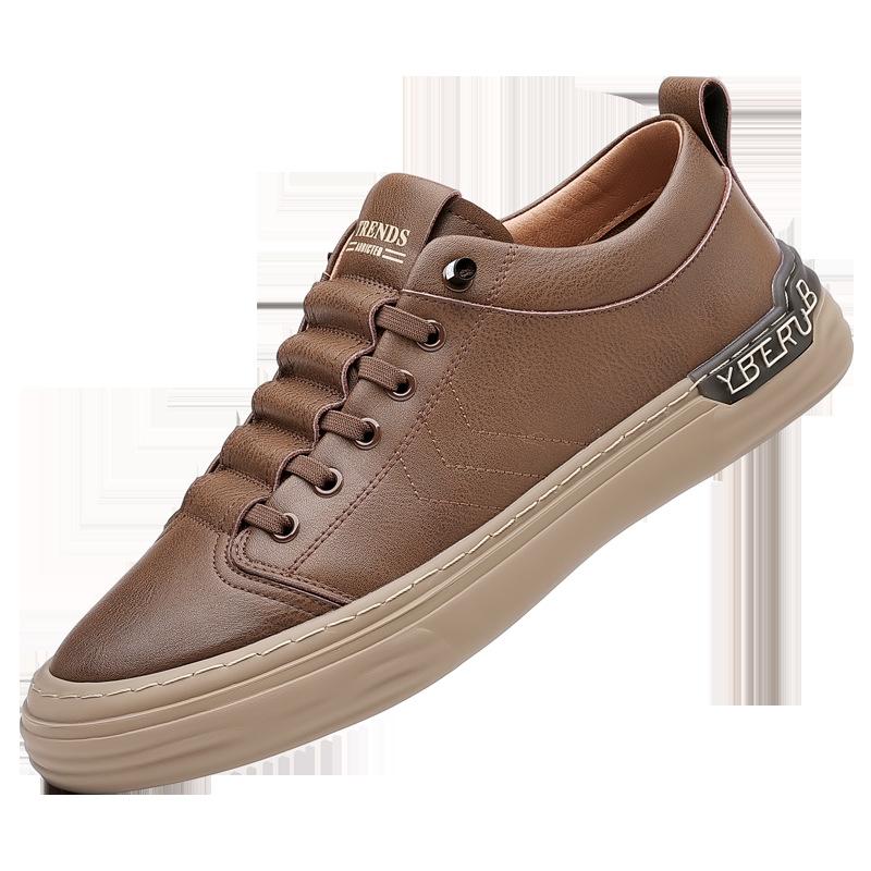 

2025 spring new leather shoes men s trend casual versatile leather cowhide men s business leather shoes spot 44