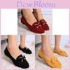 Womens Spring Casual Loafers With Bowknot And Rubber Sole For Driving And Office Use