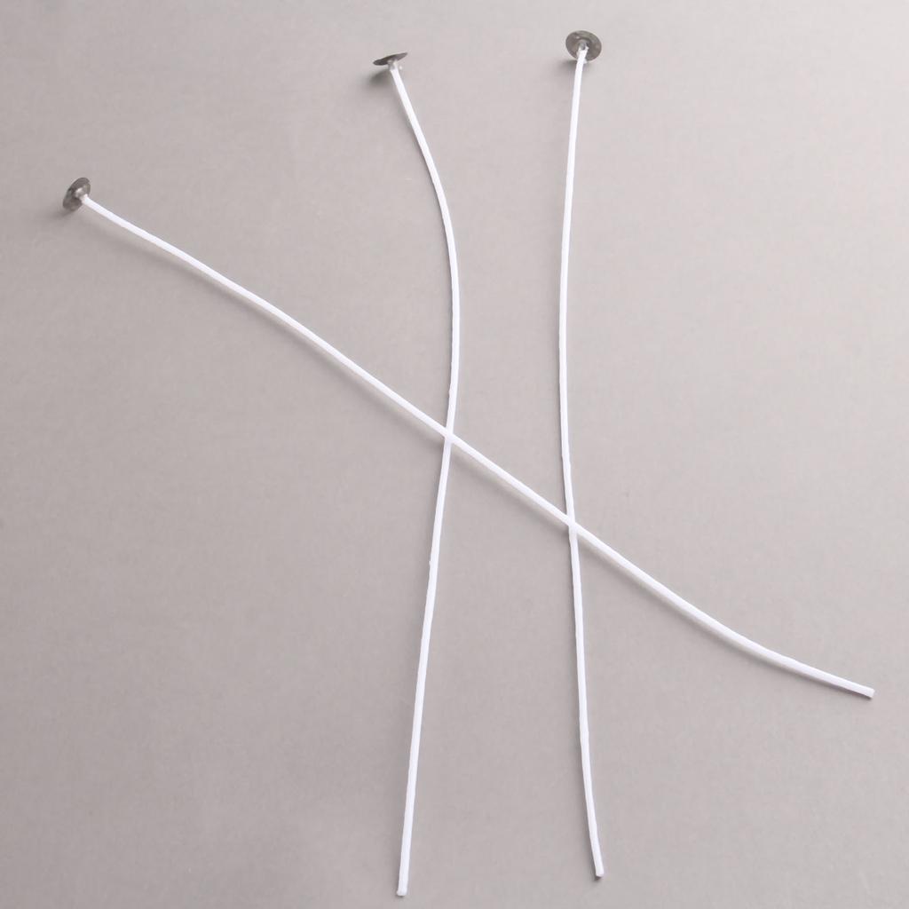 100Pcs Diameter-2mm Length 2.5-30cm Candle Wicks Cotton Core Pre Waxed with Sustainers for Candle DIY Making 17 Sizes Choose