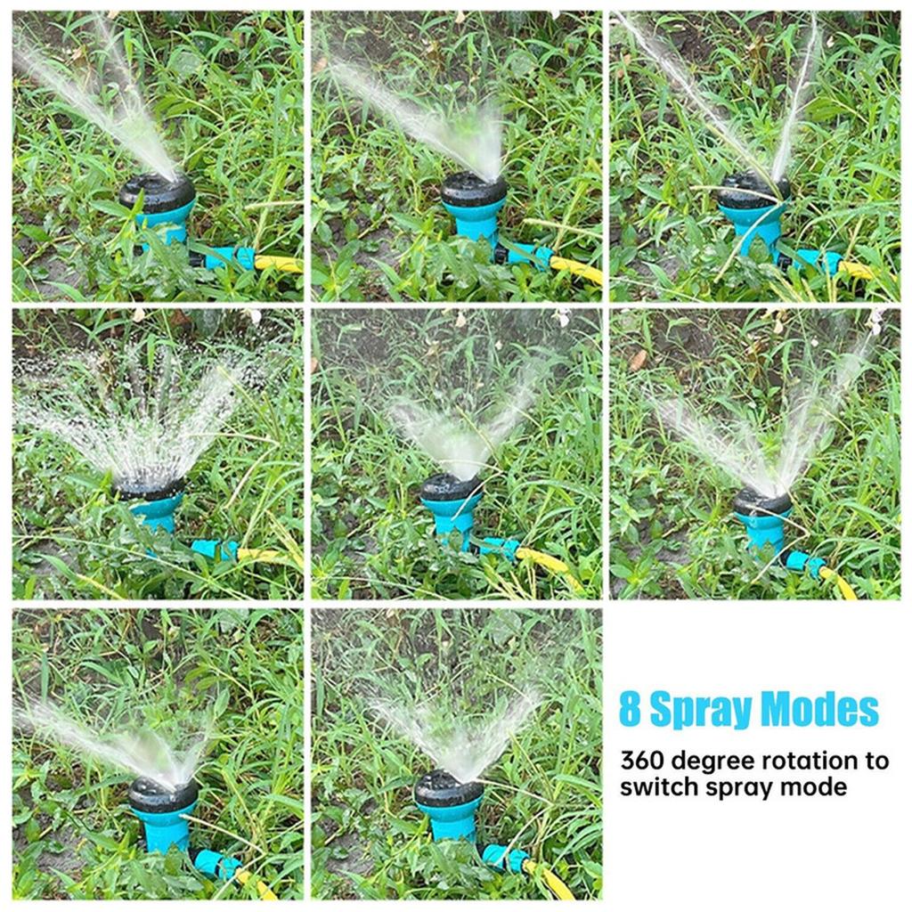 8 Kinds 360° Rotatable Sprinklers Auto  Garden Sprinkler Watering System Water Spray Grass  Yard Agriculture Irrigation