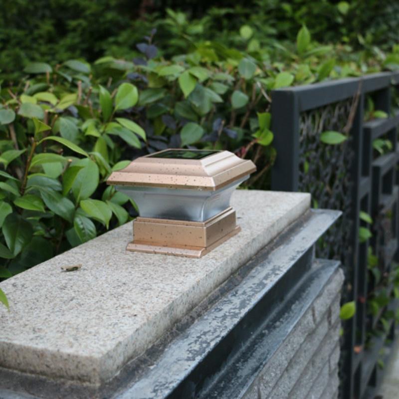 1 Stück Wasserdichtes Outdoor Solarbetriebenes Gartenlandschaftslicht Zaunpfostenleuchte Hof Säulenlampe