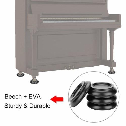 Alomejor Piano Caster Set of 4, EVA Anti-Slip Pads, Piano Foot Cups, Available in 3 Colors, Shock Reduction, Moisture Prevention, Floor Protection, Pi