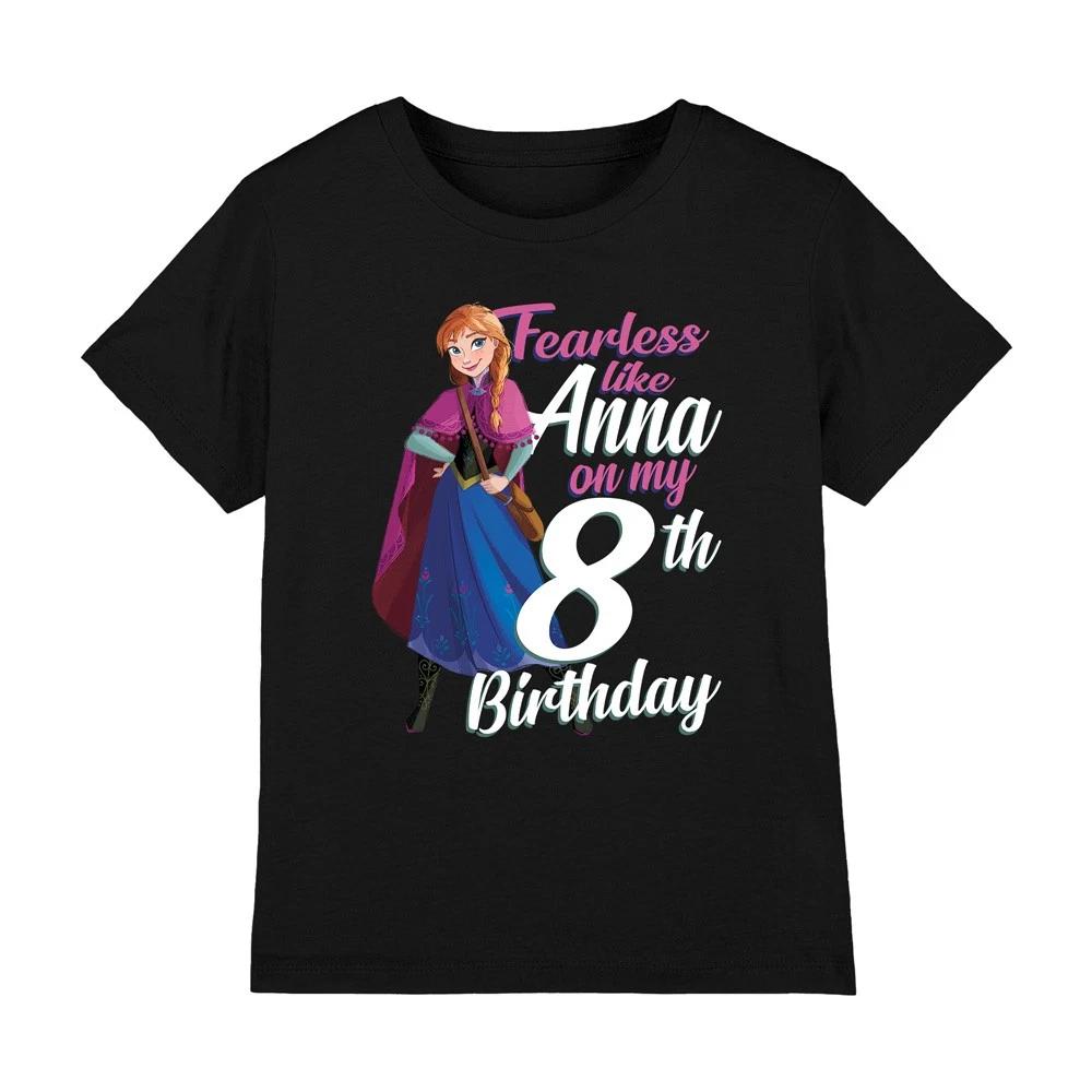 Fearless Like Anna 8Th Birthday - Kids T-shirt 3-13 Years - Black 100