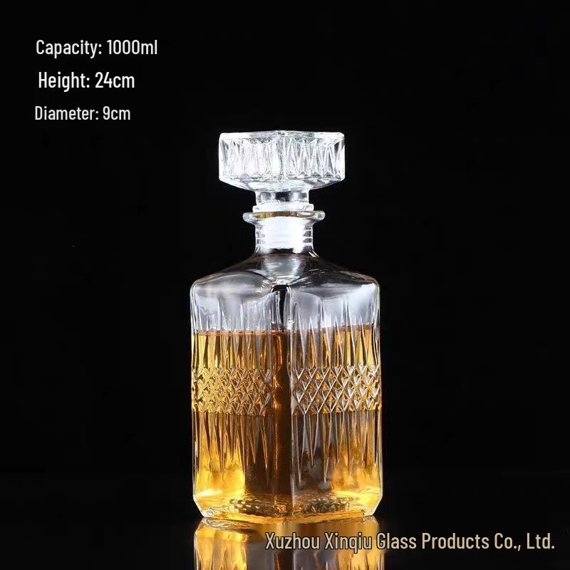 Creative Crystal Diamond Wine Decanter: 50ml-1000ml Transparent Red Wine Bottle