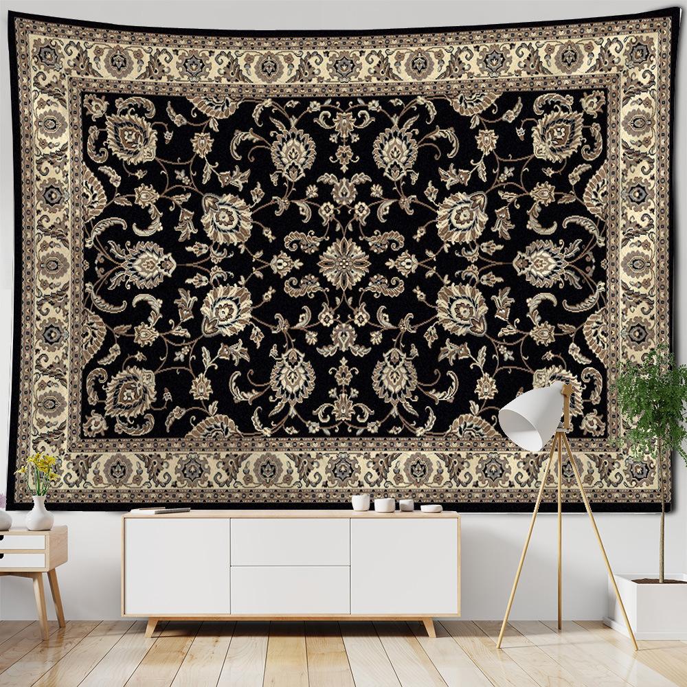 Retro Persian Flower Tapestry Bohemian Aesthetics Wall Hanging Living Room, Bedroom, Dormitory Home Decoration