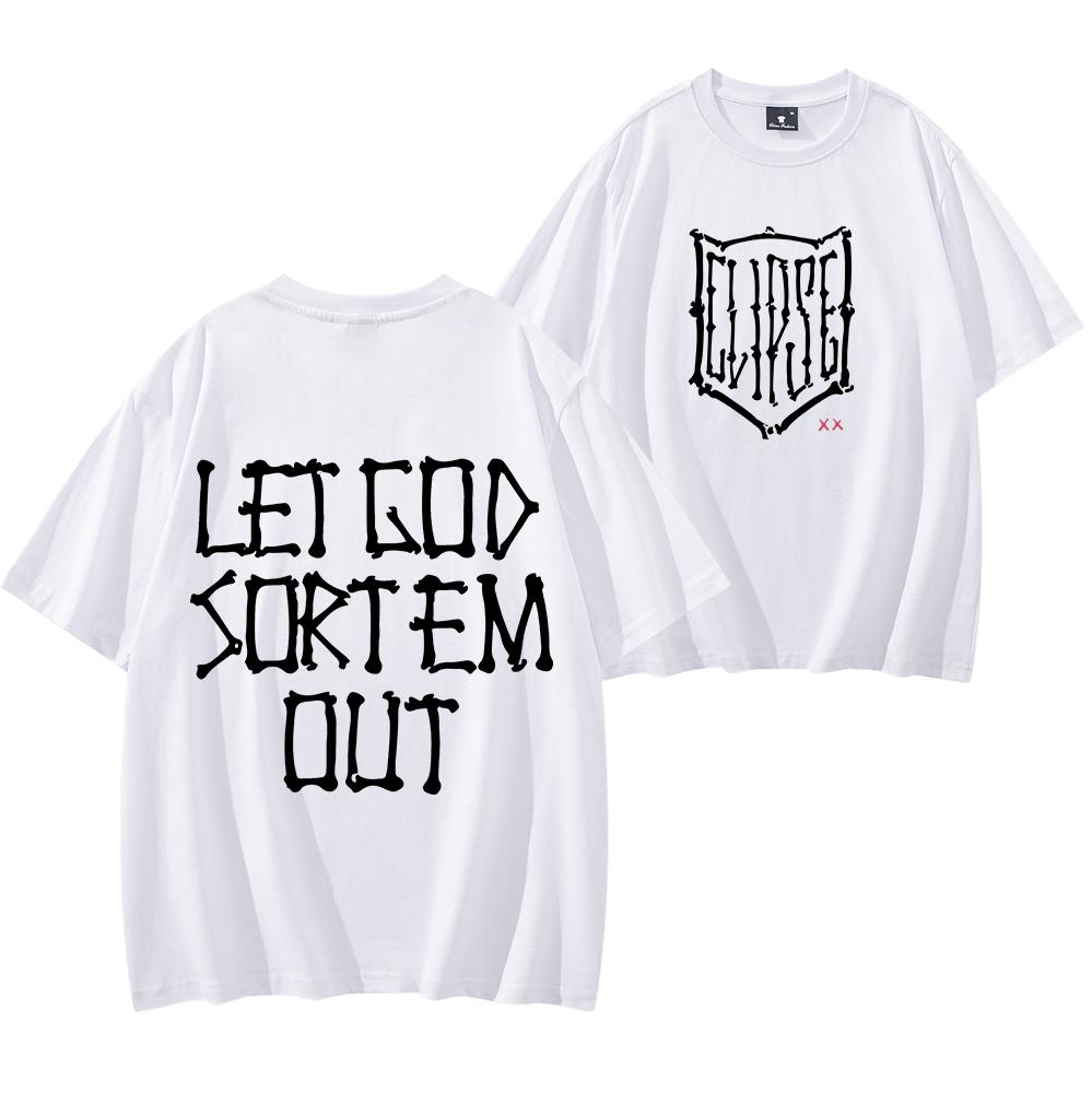 Clipse Shirt Let God Sort Em Out T-shirt Men Casual Shirt New Album Let God Sort Em Out Shirt Streewear Hip Hop Tops Y2K Clothes