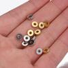 20pcs Stainless Steel Thread Bead 6mm Gold Color Engraving Spacer Beads for Jewelry Making DIY Necklace Bracelet Charms Pendants