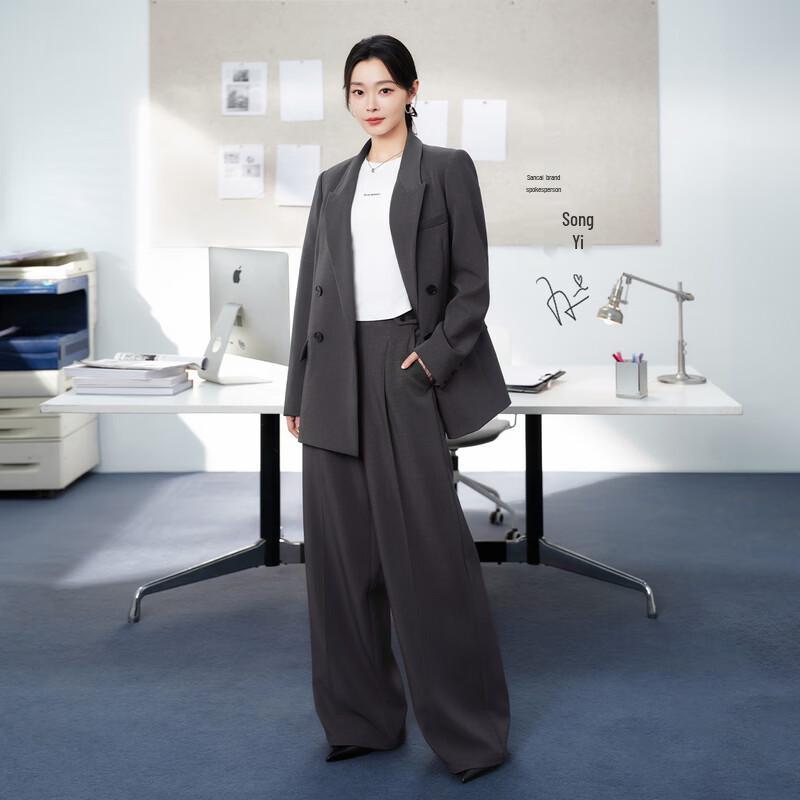 Sancai Petite High-Waist Commuter Suit Pants