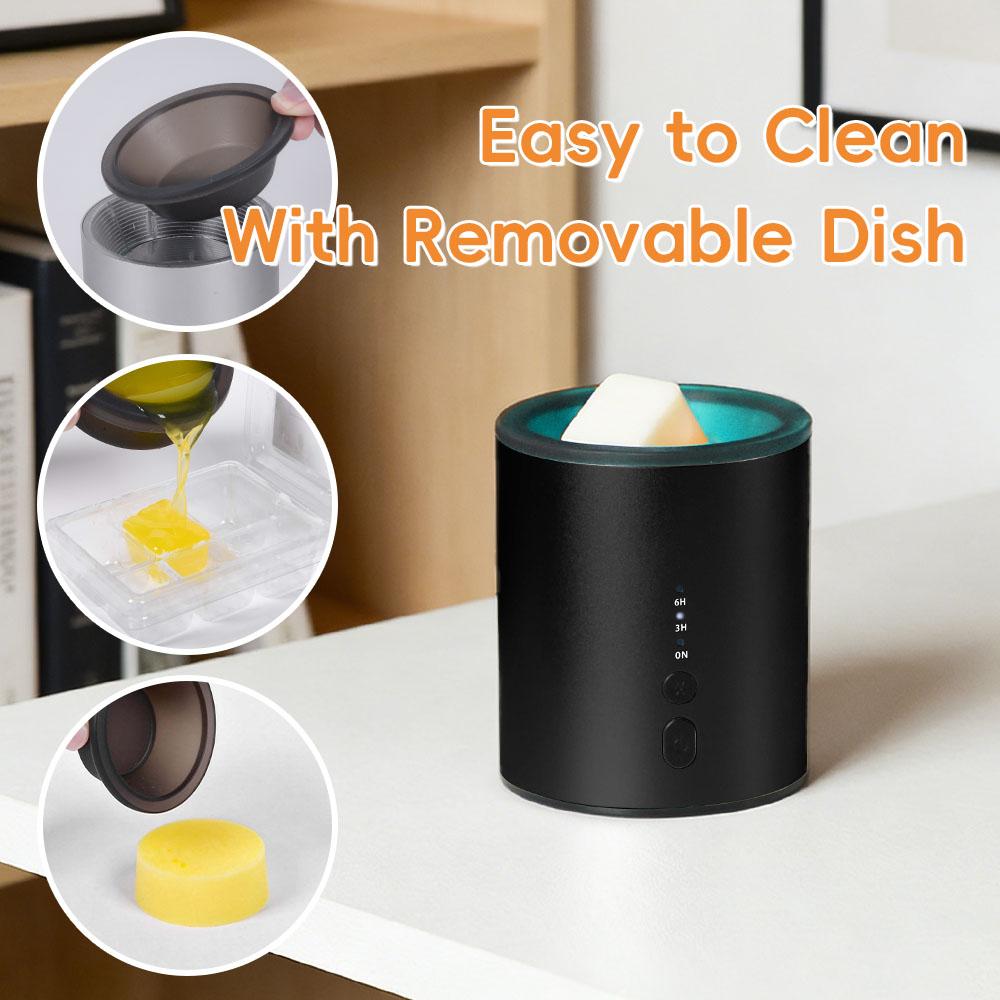 Wax Melt Heater Metal Wax Heater for Aromatherapy Wax Electric Aromatic Candle Oil Burner 2-in-1 USB Plug