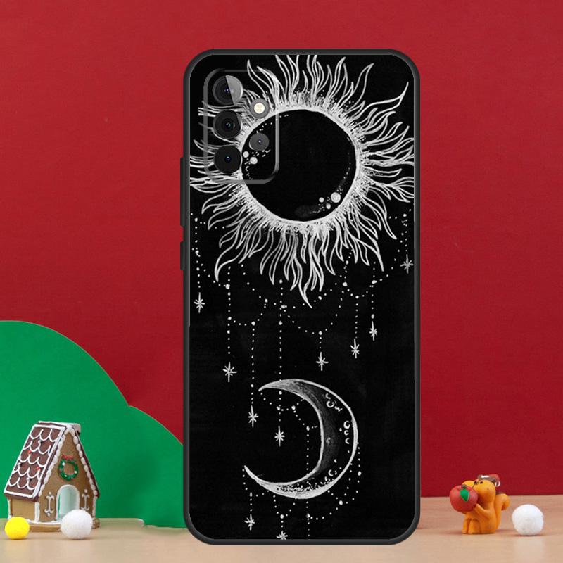 Black Moon Stars Space Astronaut Case For Samsung Galaxy A56 A33 A13 A36 A23 A52 A32 A12 A54 A34 A14 A16 A53 A15 A35 A55 A17