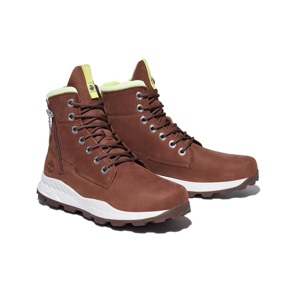 Timberland Brooklyn Mid Waterproof Side Zip Work Boots Men Boots Brown A2HVT500