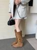 2025 New Tall Pointed Flat Boots Fashion Women's Boots