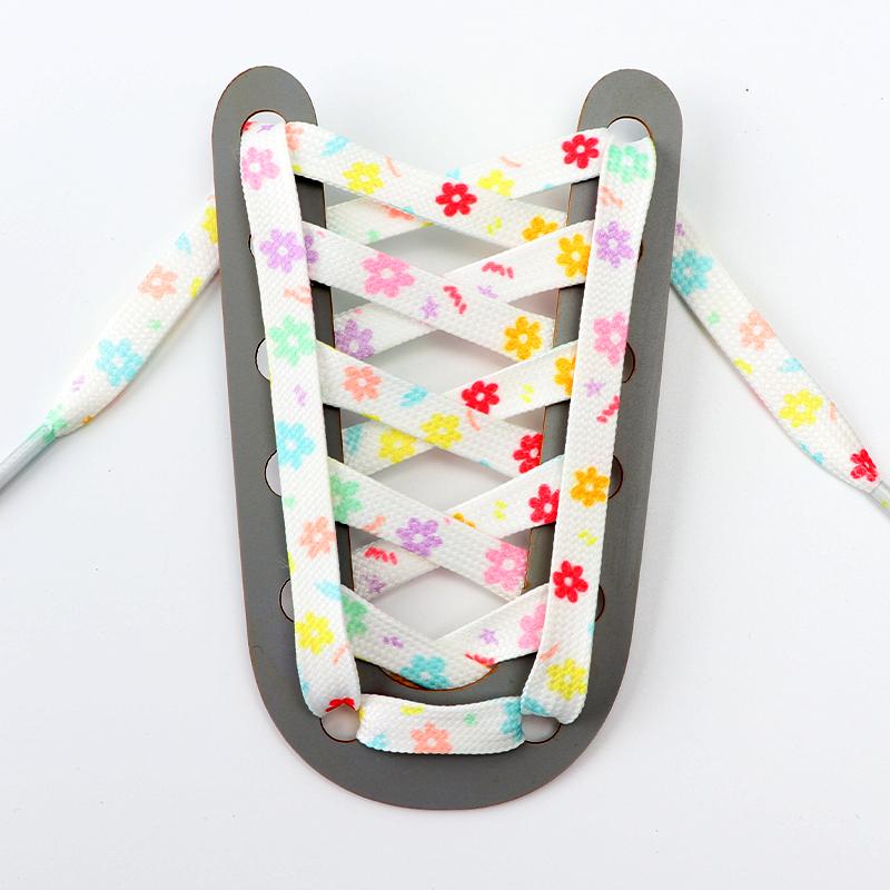 Duhové vysoké tkaničky Tenisové ploché tkaničky do bot Vzor potisku tkaničky pro tenisky Ženy Muž Dětská obuv Krajka Doplňky k botám