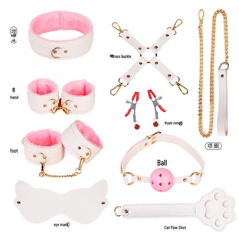 Nekomusume Flirting Set: SM Toys with Restraint Collar & Bone Gag