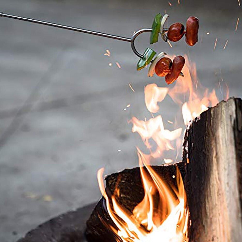 TELESKOPISCHER STOCKGABEL FÜR LAGERFEUER-WÜRSTCHENROSTEN 4 Stk.