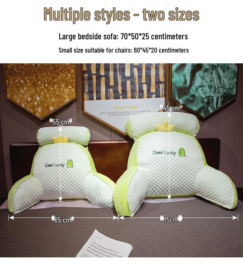 Ice Bean Weiches Kopfteilkissen: Lendenwirbelstütze & Großes Rückenlehnenkissen für Bett & Sofa - Perfekt für Sommerlektüre