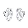 CYCUFF S925 Sterling Silver Basic Heart-shaped Earrings Hoop Earrings Women Jewelry Original Trendy Anniversary Gifts