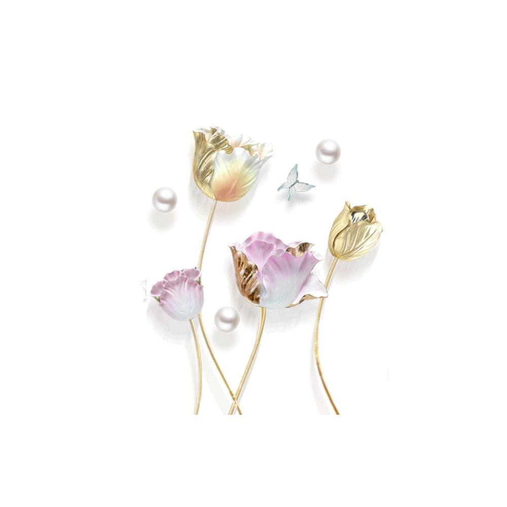 

Креативные 3D обои с цветами ПВХ Водонепроницаемые наклейки на стену Самоклеящаяся наклейка на стену Потолочная наклейка Фон для стены Диндинг Украшение стен