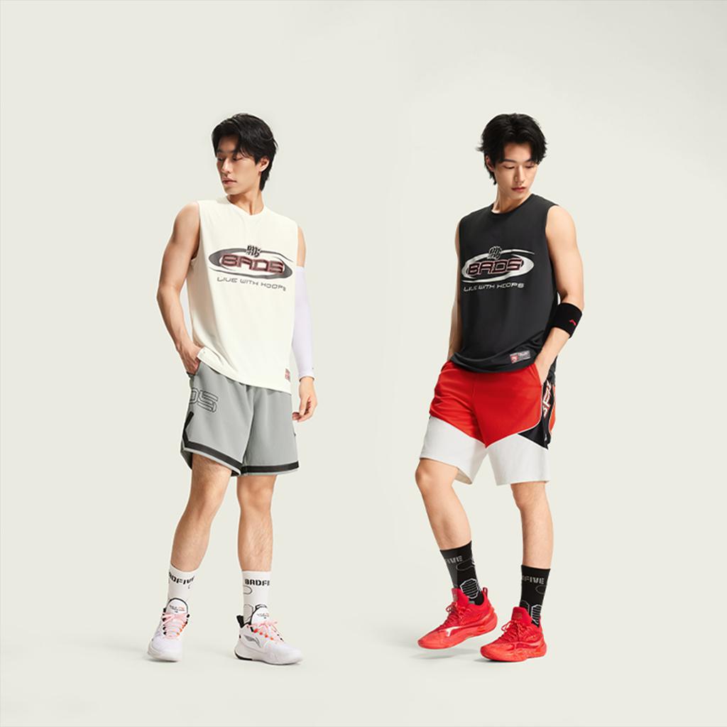 Li Ning Basketball Series Loose Letter Print Basketball Vest Men Tops AVSW037-2