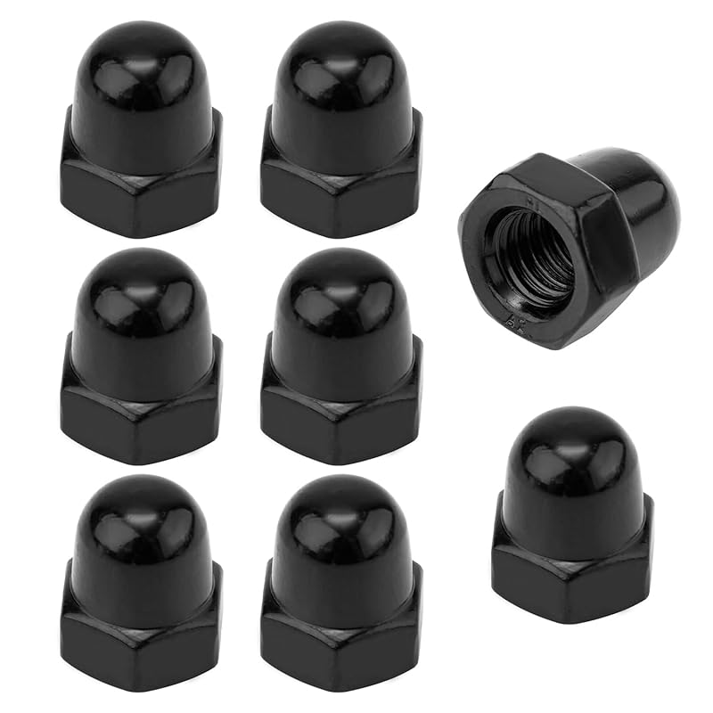 8pcs License Plate Retainer Nuts for Volvo V60/ V90/ S40/ S90/ S60/ XC90, Tall Dome License Plate Screw Caps Stainless Steel, Screws onto Existing